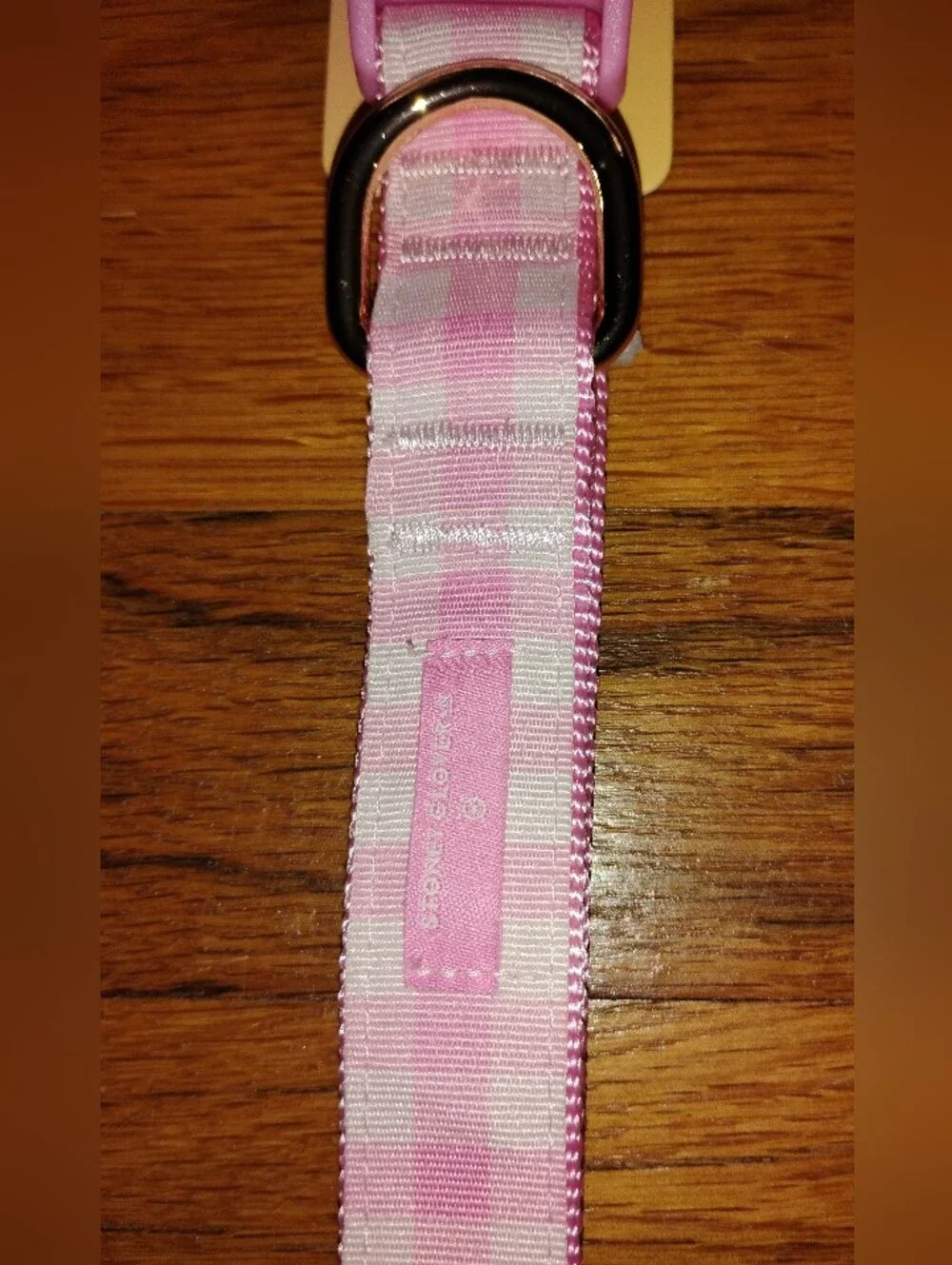 NWT (MSRP $10) Stoney Clover Lane x Target Pink Gingham Large Dog Collar #1 prep